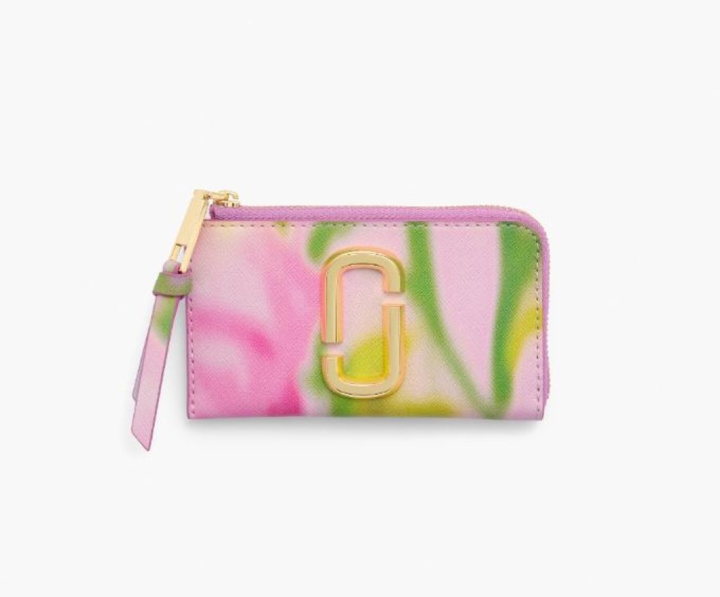 The Blurred Floral Snapshot Top Zip Multi Wallet
